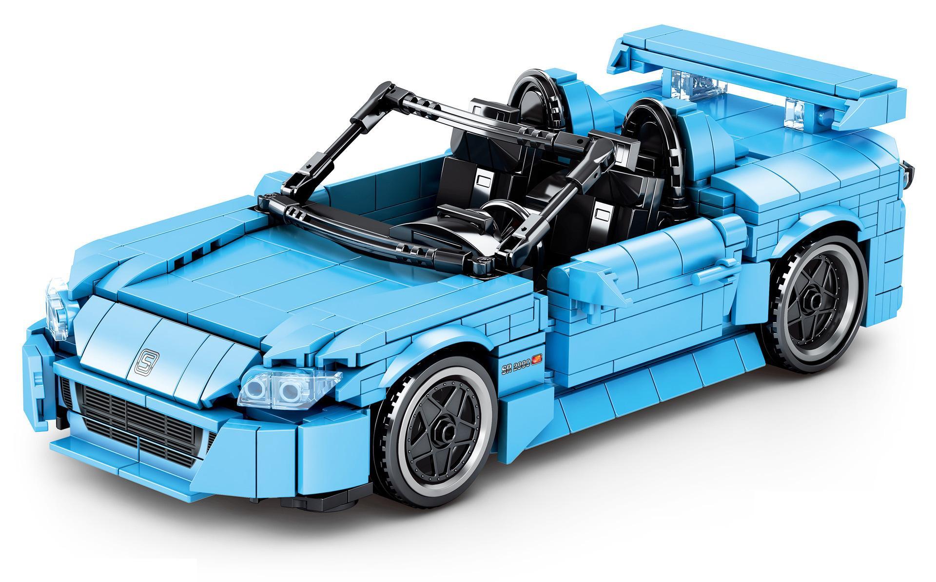 Mô hình xe Honda S2000 màu xanh dương lắp ghép từ SY 8307