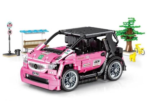 SY 8318 Xe hơi Technic màu hồng - Cận cảnh phía trước