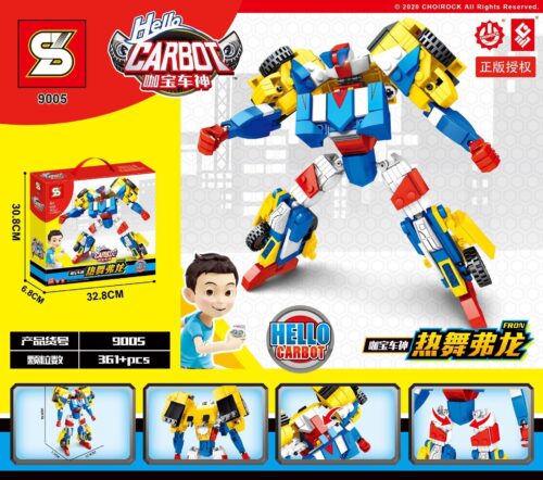 Bộ đồ chơi lắp ráp SY 9005 Robot Biến Hình Hello Carbot Fron hộp sản phẩm, dành cho bé trai 6 tuổi, chất lượng cao, giá tốt