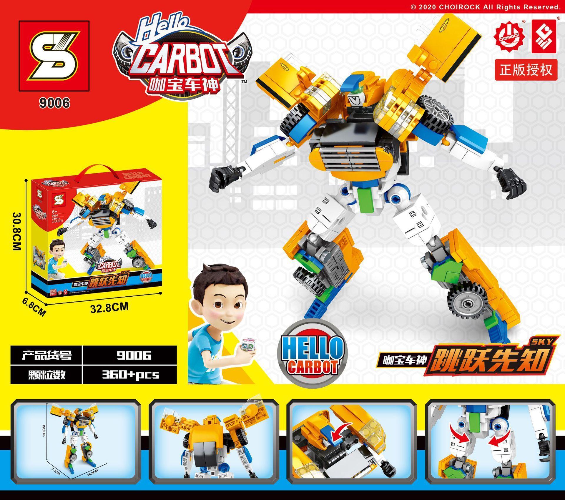Bộ lắp ghép Robot Biến Hình Hello Carbot SY 9006 Hello Carbot Sky Nhảy Vọt Tiên Tri, mô hình robot và hộp sản phẩm, kích thước rõ ràng, đồ chơi lắp ráp cho bé trai 6 tuổi giá tốt.