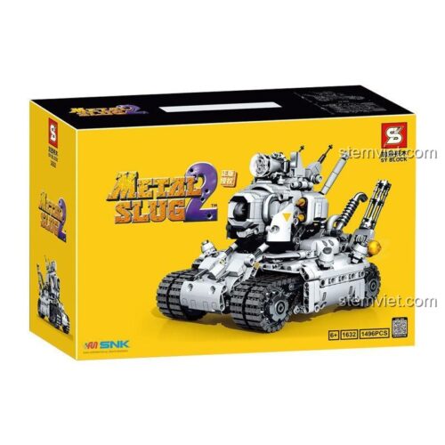 Bộ nâng cấp điều khiển từ xa SY Block 1632-1 cho xe tăng Metal Slug 2, bao gồm động cơ, pin, đèn led.