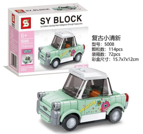 Bộ lắp ghép SY Block 5008 Xe Ô Tô Cổ Điển Mini, đồ chơi lắp ráp SY Block, dành cho bé trai 6 tuổi, giá tốt, chất lượng cao, có hộp sản phẩm.