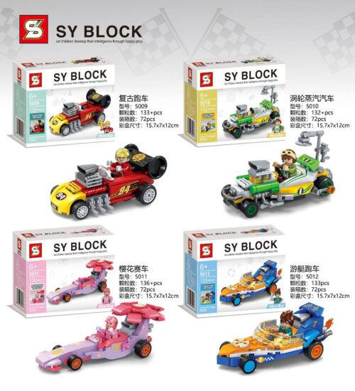 Bộ đồ chơi lắp ráp SY Block 5011 Xe đua độ 4 kiểu cho bé trai 6 tuổi, chất lượng cao, giá tốt