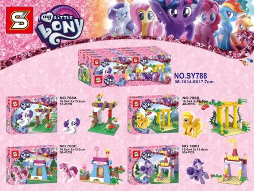 Bộ lắp ghép Ngôi nhà cổ tích của Pony Hồng SY788C của JIAZHI SY Block, đồ chơi lắp ráp My Little Pony giá rẻ cho bé gái 6 tuổi, chất lượng tốt.