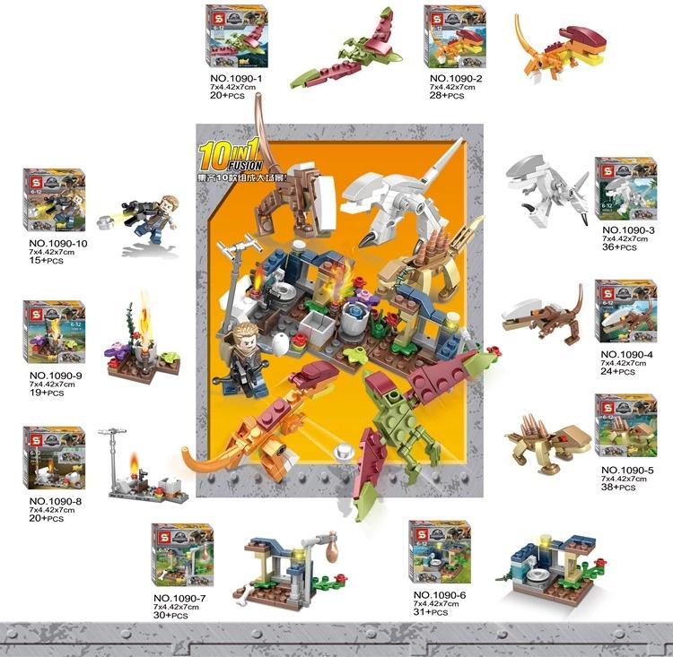 Bộ đồ chơi Công viên Khủng long JIAZHI SY 1090 261 mảnh ghép, đồ chơi lắp ráp Khủng long Lắp Ráp cho bé trai 6 tuổi, giá tốt.