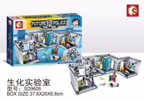Bộ lắp ghép SY SD9606 Phòng thí nghiệm sinh hóa cảnh sát tương lai 367 mảnh, đồ chơi lắp ráp chất lượng cao cho bé trai 6 tuổi, giá tốt.