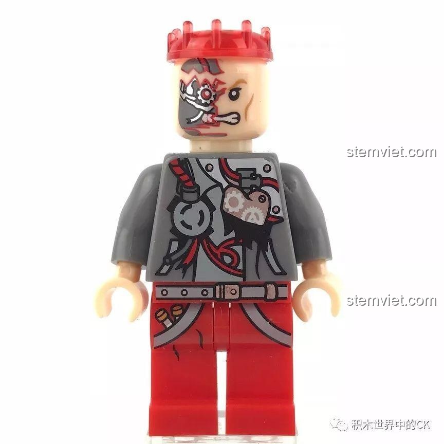 Minifigure Giáo sư Vương trong bộ lắp ghép SY SD9606 Phòng thí nghiệm sinh hóa cảnh sát tương lai, đồ chơi lắp ráp chi tiết cho bé trai 6 tuổi.