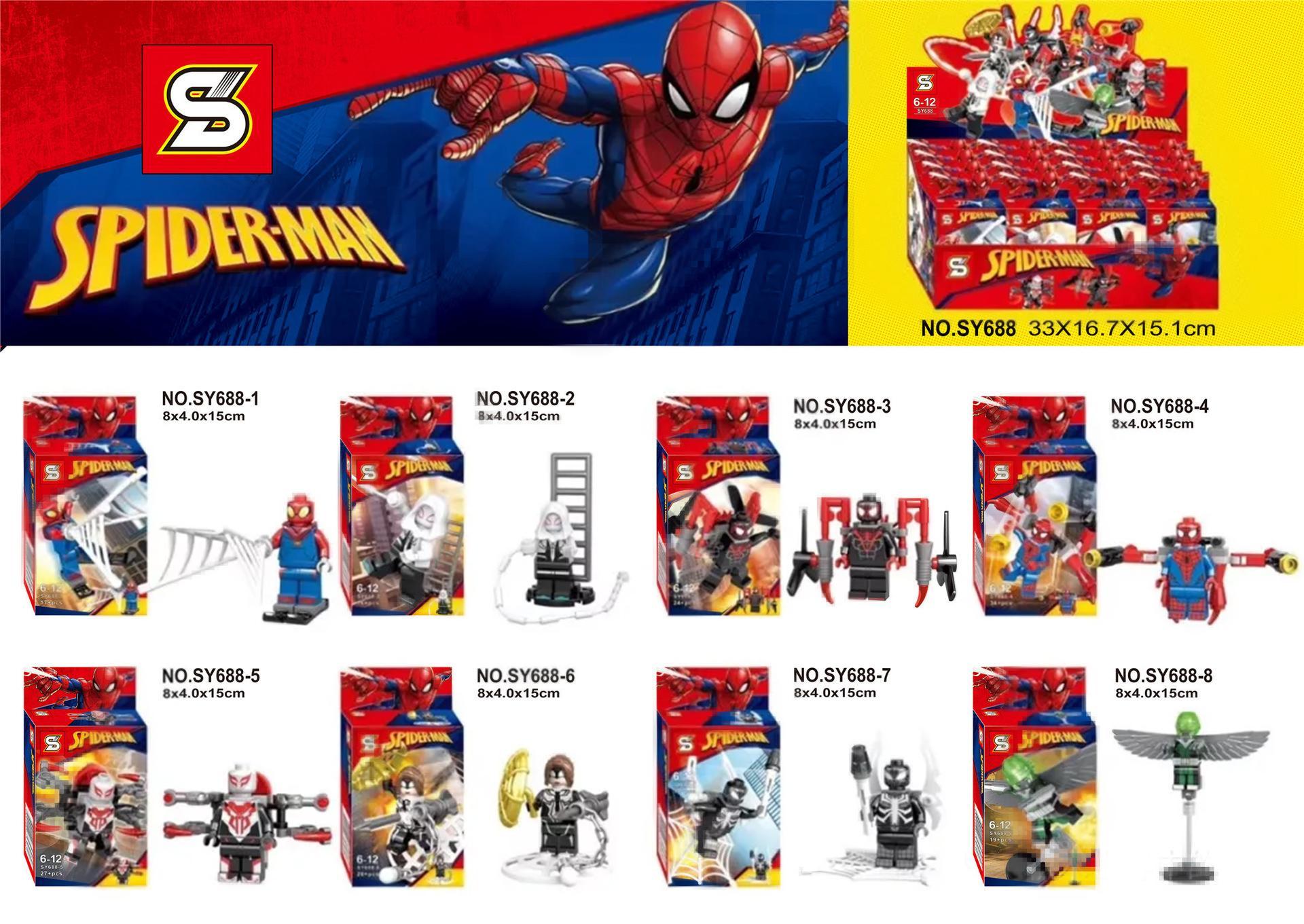 SY688-2 Spider-Man minifigure with ladder