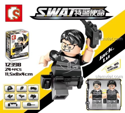 SY SWAT Lính Đặc Nhiệm 12398 - Mô hình SWAT Lính Đặc Nhiệm với phụ kiện