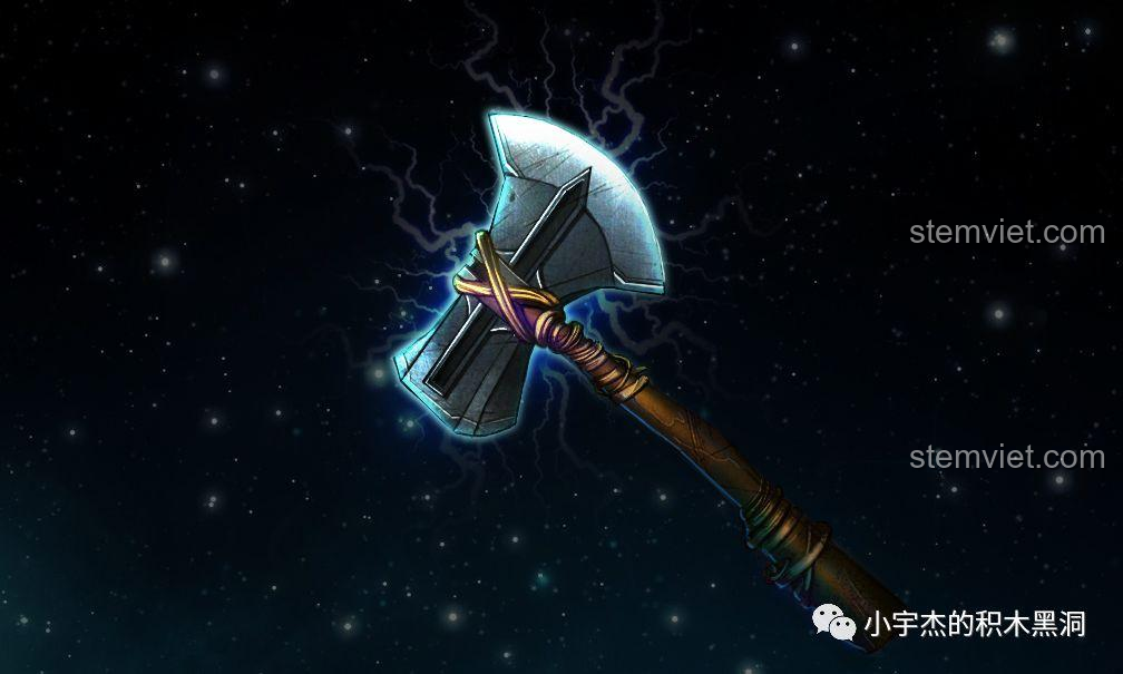 Mô hình Rìu Bão Tố Stormbreaker SY1399 sau khi hoàn thành lắp ráp.