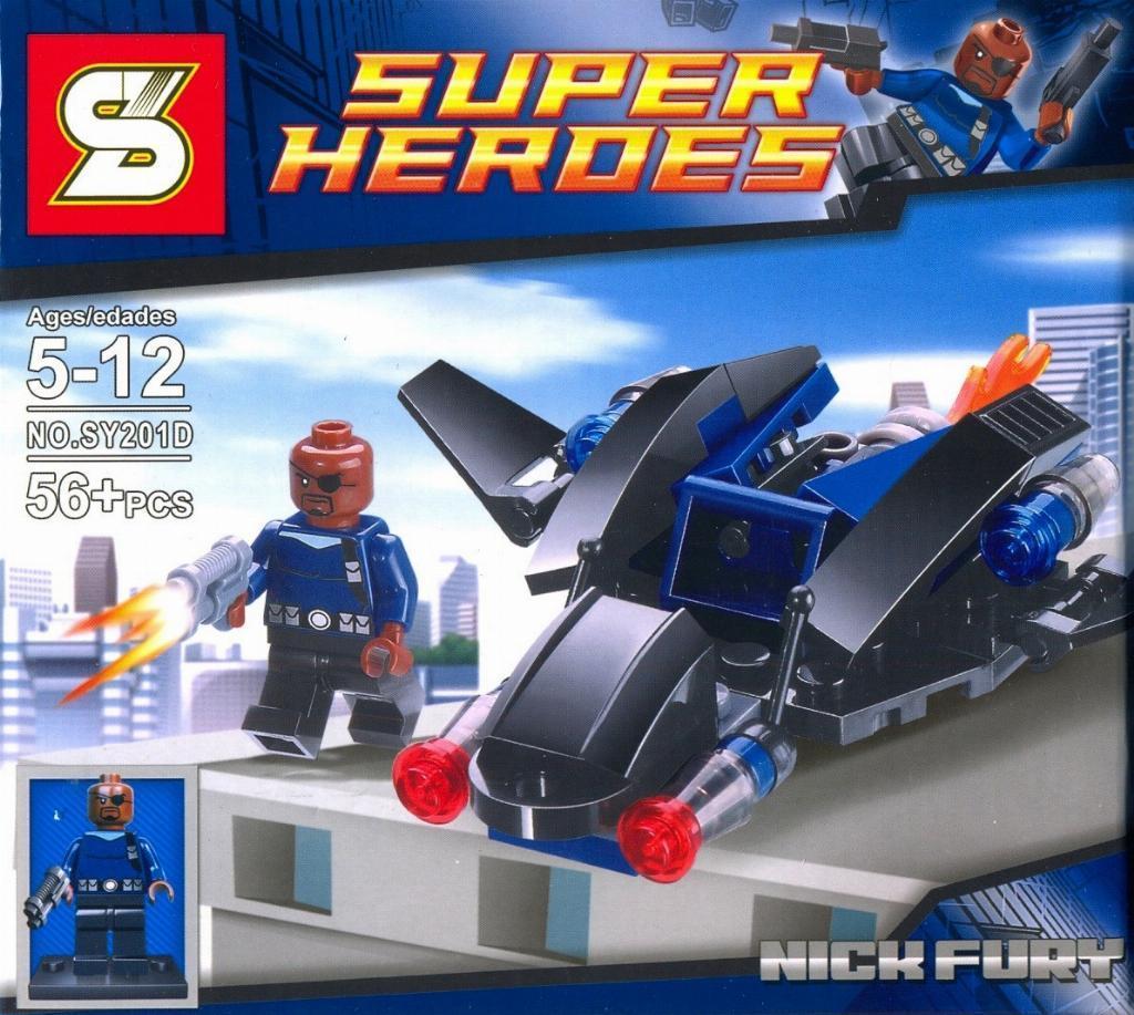 Bộ lắp ghép SY SY201D Nick Fury và Phi Thuyền, đồ chơi mô hình siêu anh hùng cho bé trai 5-12 tuổi, giá tốt