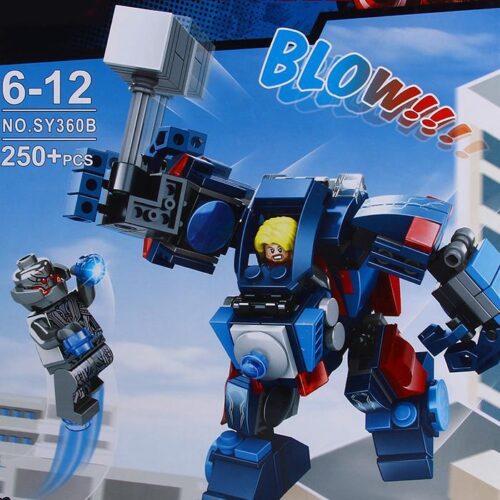 Bộ lắp ghép Giáp Chống Hulk của Thor SY360B giá rẻ cho bé trai 6 tuổi, ảnh hộp sản phẩm.