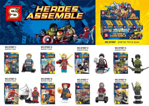 SY687-3 Heroes Assemble Biệt Đội Siêu Anh Hùng Đồ chơi lắp ráp cho bé trai 6 tuổi