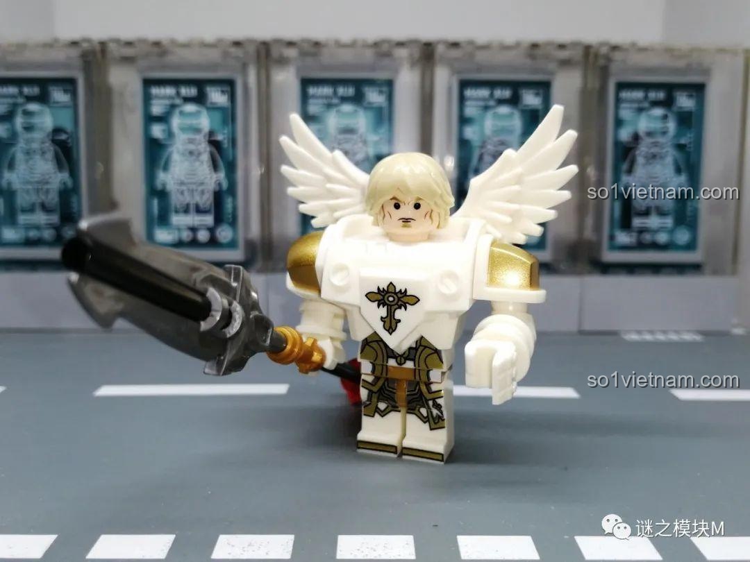 Mô hình lắp ráp Hạng Võ - Thương Khung Chi Quang của SY, với giáp trụ và vũ khí rìu.