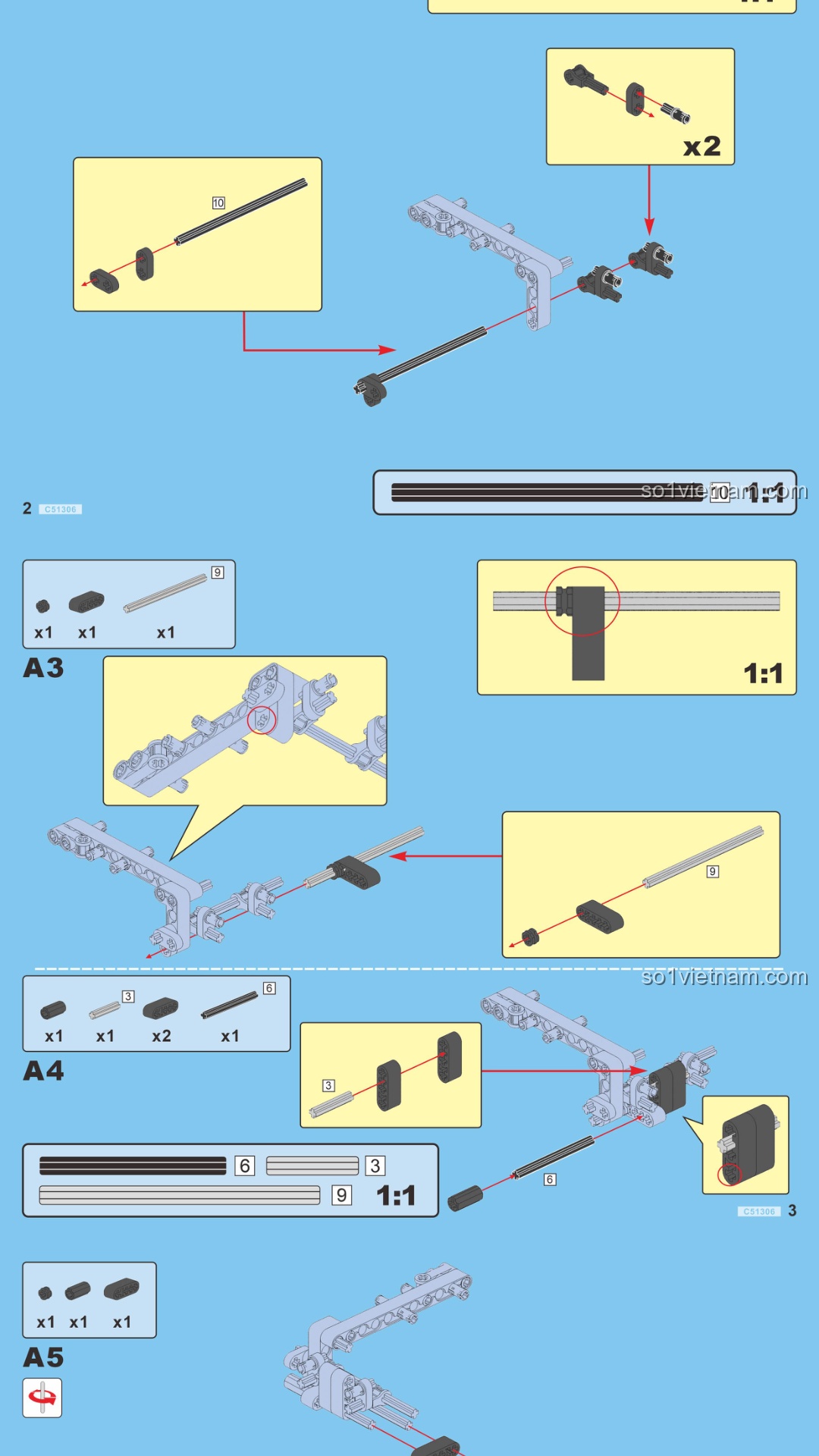 Tải PDF Hướng Dẫn Lắp Ráp Xe Đua Thể Thao Blade 1306 - Sách CaDA 51306 Xe Đua Điều Khiển Từ Xa Blade