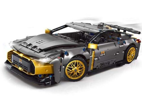 Bộ lắp ráp Nissan GTR Taigaole T2039 đồ chơi mô hình siêu xe Nissan GTR tỉ lệ 1:14 màu xám vàng cho bé trai 8 tuổi giá tốt