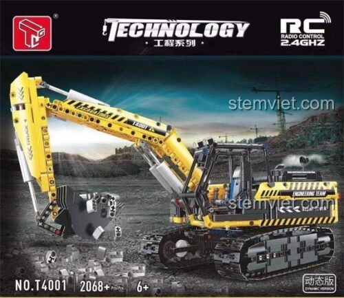 Mô hình đồ chơi lắp ráp Xe đào Taigaole T4001 điều khiển từ xa, thiết kế chân thực, động cơ mạnh mẽ, phù hợp bé trai 6 tuổi.
