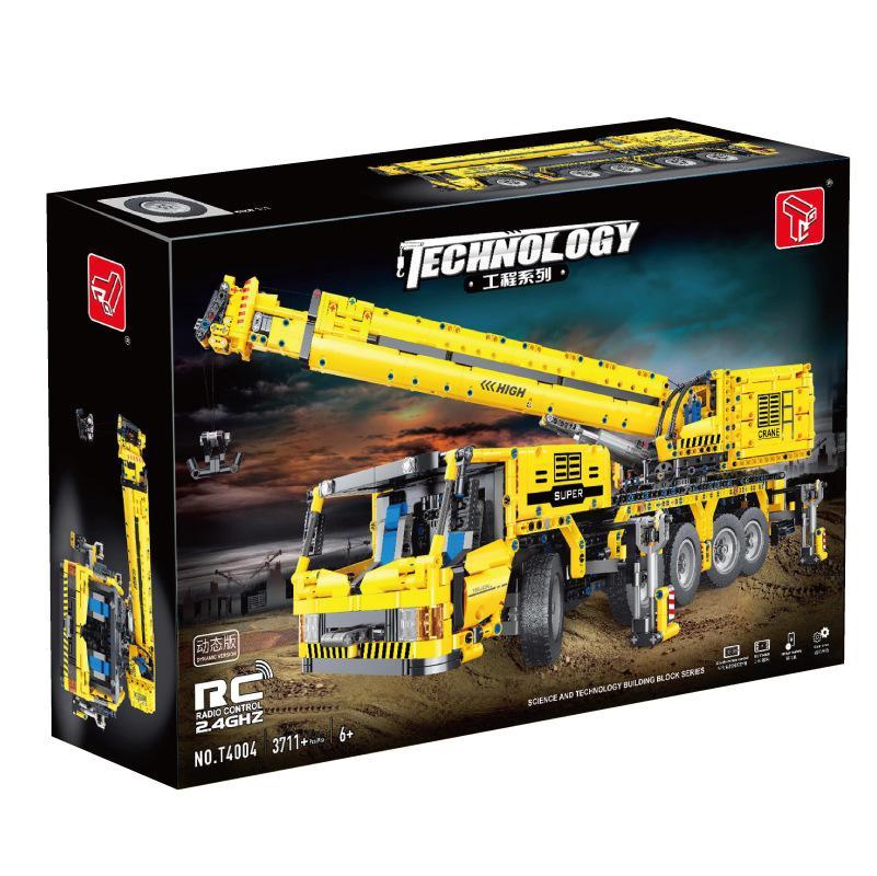 Bộ lắp ráp Xe Cẩu Bánh Lốp Taigaole T4004 điều khiển từ xa, 3711 mảnh ghép, dành cho bé trai 6 tuổi, giá tốt