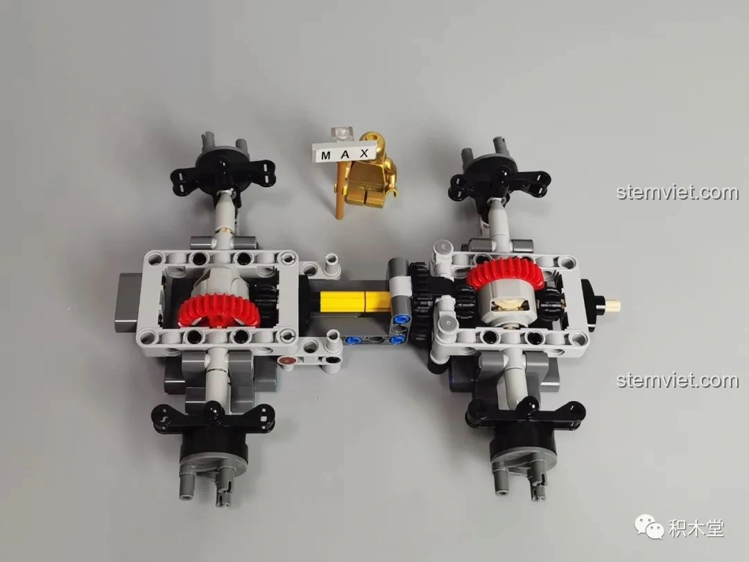 Hai bộ vi sai được lắp đặt trên khung gầm của Taigaole T4007 Xe Cứu Hỏa Cứu Nạn, cần chú ý hướng lắp đặt.