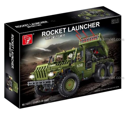 Mô hình Pháo Phản Lực Katyusha Taigaole T4011 với hệ thống phóng rocket, đồ chơi lắp ráp quân sự cho bé trai