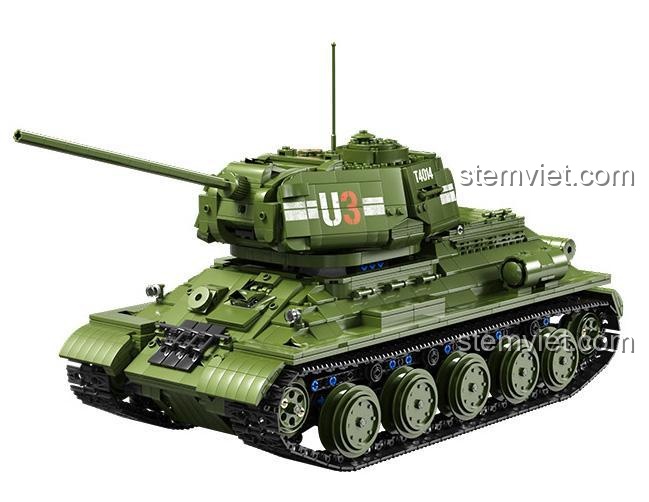 Mô hình xe tăng T34 Taigaole T4014, bộ khối lắp ghép Xe tăng T34 chi tiết tinh xảo