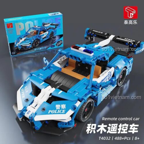 Bộ đồ chơi xe cảnh sát điều khiển từ xa TaigaoLe T4032 đã lắp ráp