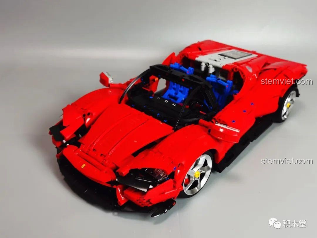 Mô hình Ferrari Daytona SP3 T5032 nhìn từ trên xuống, T5032 Xe đua Ferrari Daytona SP3, đồ chơi mô hình cho bé trai 8 tuổi.
