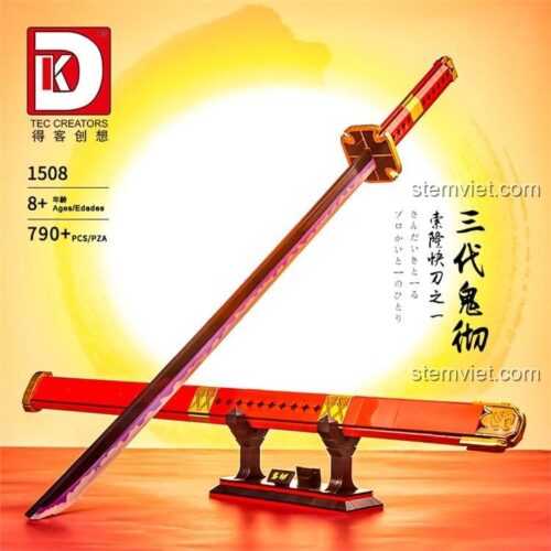 Mô hình Kiếm Sandai Kitetsu TEC Creators 1508 790 mảnh ghép, tái hiện thanh kiếm của Zoro trong One Piece, đồ chơi xếp hình chất lượng cao.