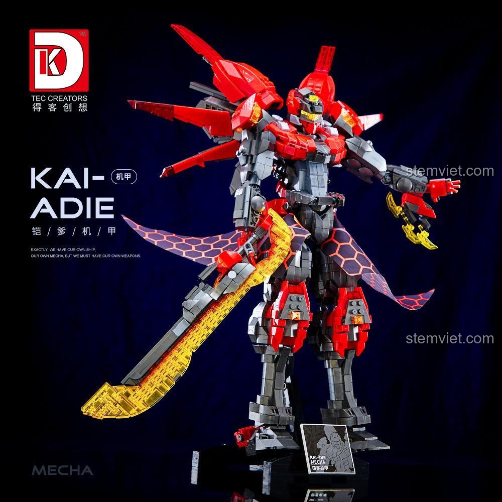 Góc nhìn khác của bộ xếp hình Tec Creators 5006 Robot Mecha Khải, thể hiện sự hoành tráng của mô hình.
