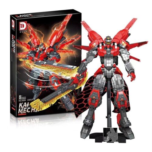 Ảnh hộp và mô hình hoàn thiện của bộ lắp ghép Robot Mecha Khải Tec Creators 5006, một đồ chơi mô hình ấn tượng cho bé trai 8 tuổi.
