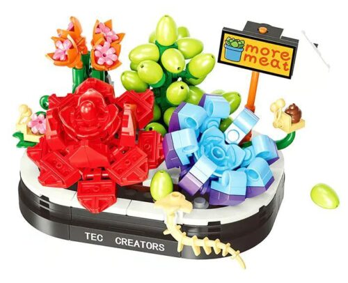 bộ lắp ghép Chậu Cây Cảnh Đa Sắc TEC CREATORS 6011, đồ chơi lắp ghép mô hình cây cảnh cho bé trai và bé gái 8 tuổi, giá tốt