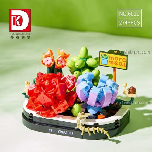 bộ xếp hình 6011 Mô Hình Cây Cảnh TEC CREATORS, bộ sưu tập thực vật cho bé 8 tuổi, giá rẻ