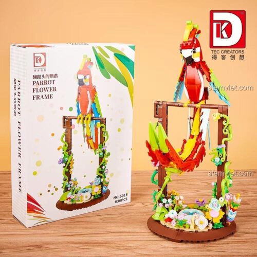 Hình ảnh chính diện của bộ lắp ráp Vẹt nhào lộn TEC CREATORS 6015, một món đồ chơi mô hình sáng tạo cho bé gái 6 tuổi.