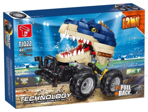 Mô hình hoàn thiện của bộ lắp ráp Xe Tải Quái Vật Khủng Long Bạo Chúa T-Rex TEC Creators T1022. Đồ chơi cho bé trai 6 tuổi, giá rẻ.