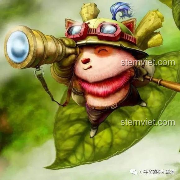 Hình ảnh Teemo Liên Minh Huyền Thoại đáng yêu, nhân vật chính của bộ lắp ráp K Box 10302.