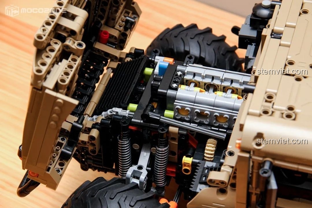 Thân xe Humvee H1 được lắp ráp với khung sườn.