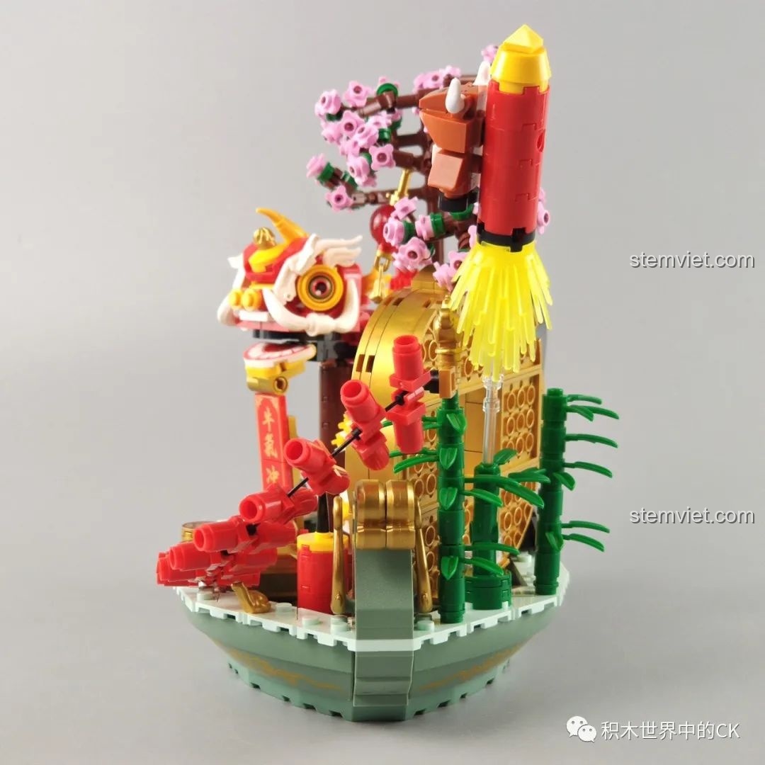 Mô hình Bồn Tụ Bảo Phú Quý Pantasy 18003 nhìn từ bên còn lại, các chi tiết cân đối và đẹp mắt.