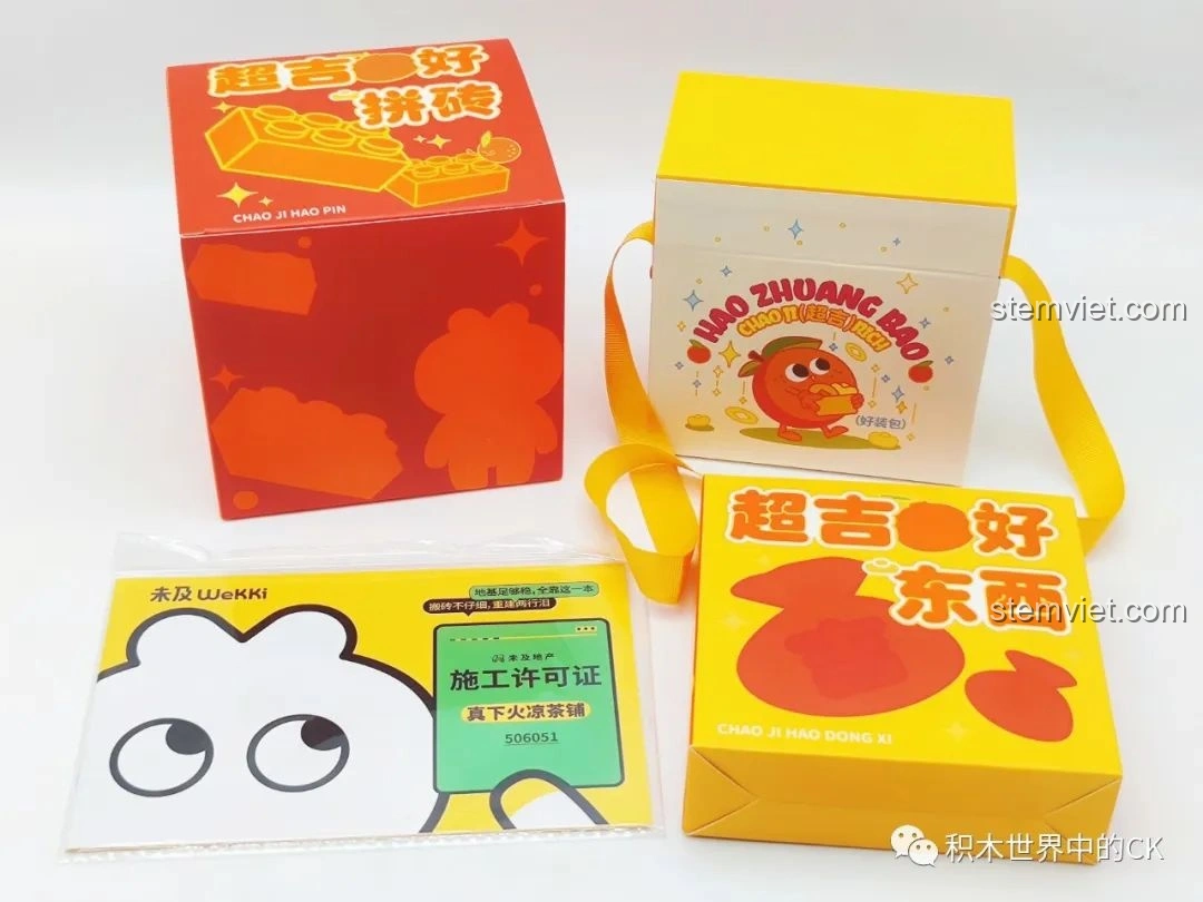 Tổng quan các thành phần bên trong bộ đồ chơi lắp ráp Quán Trà Thảo Mộc Vương Lão Cát Wekki 506051.