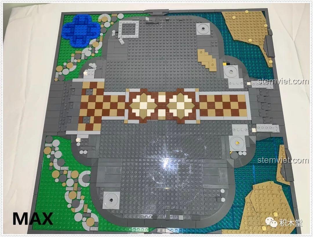 Thành quả cuối cùng của phần 1: nền móng vững chắc của bộ đồ chơi xây dựng Lâu đài công chúa Mould King.