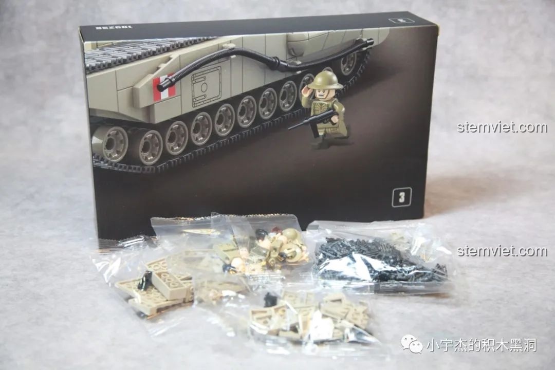 Tháp pháo xe tăng Churchill MK.I QUANGUAN 100238 có thể xoay