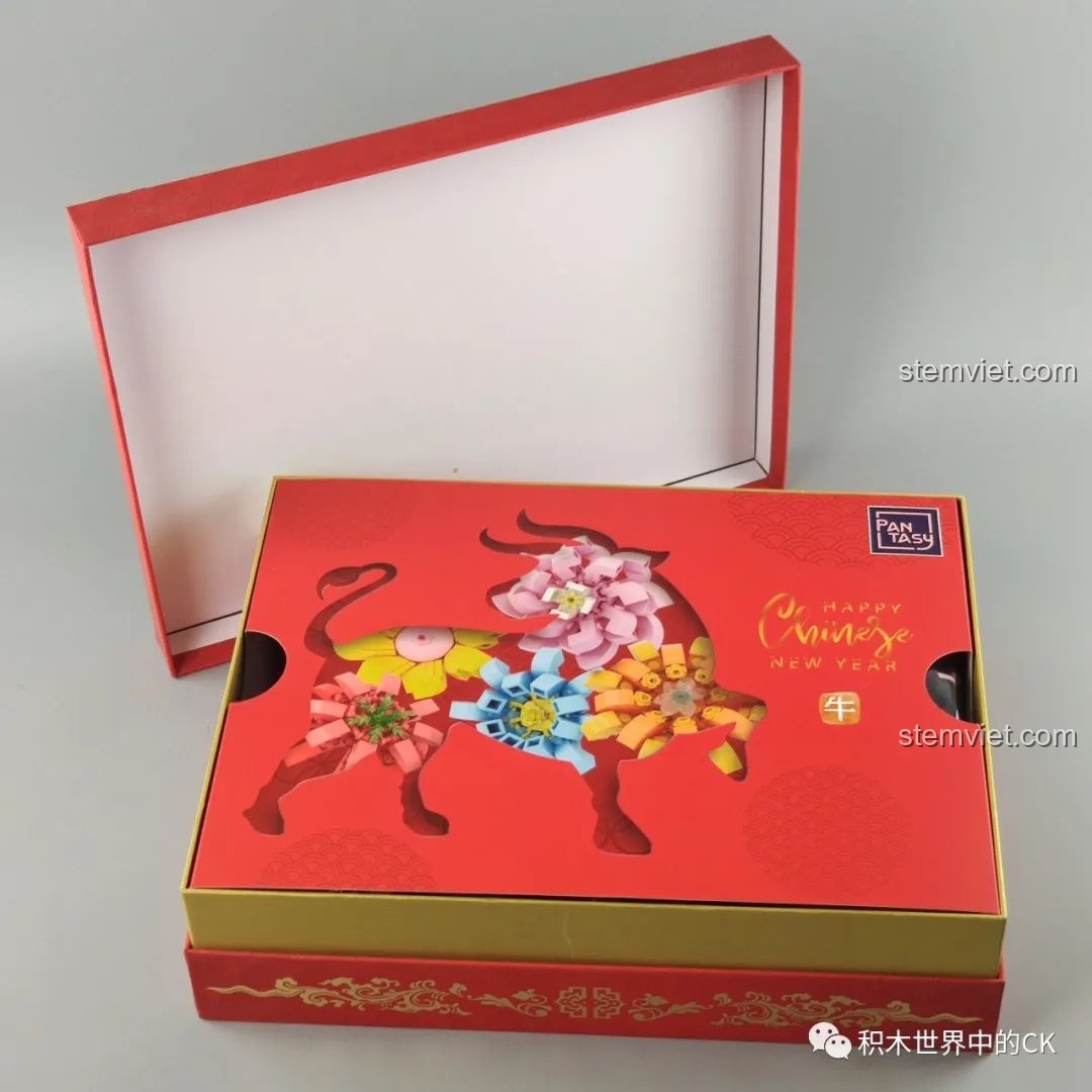 Nội dung thiệp cảm ơn từ Pantasy đi kèm bộ đồ chơi lắp ráp Bồn Tụ Bảo, thể hiện sự quan tâm.