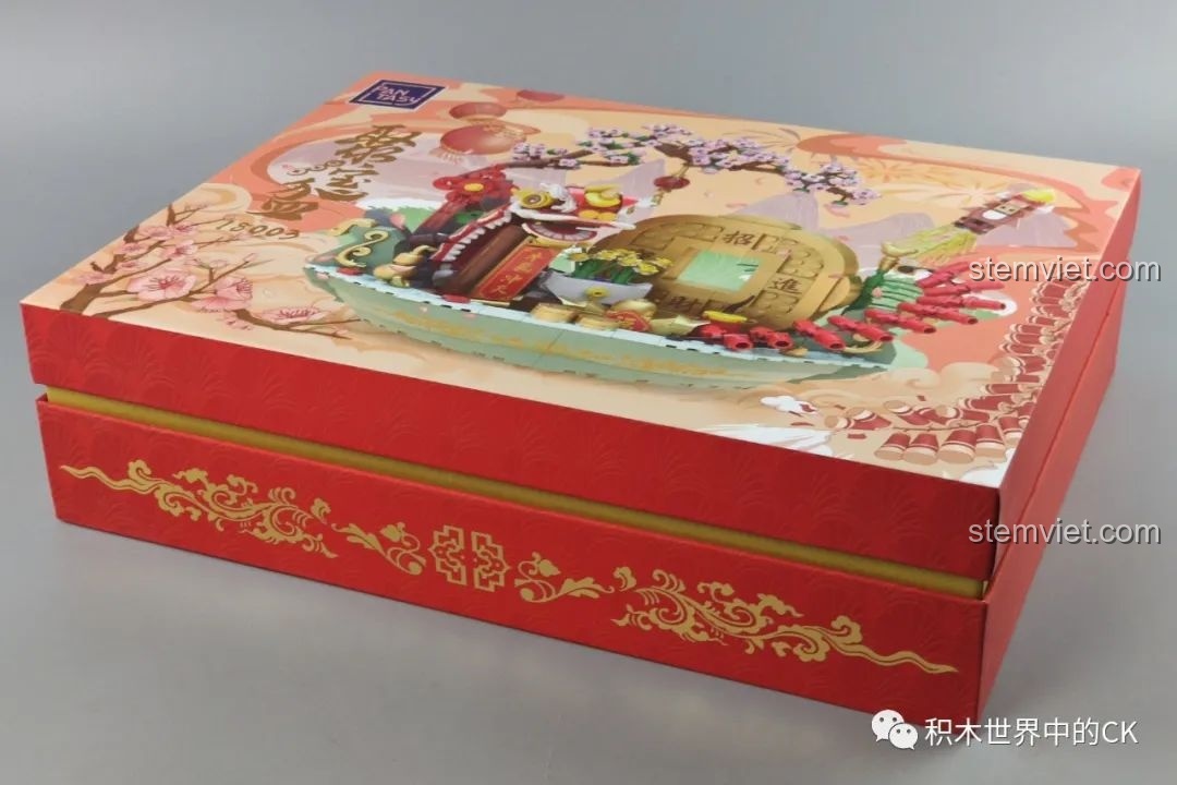 Tấm thiệp trống từ Pantasy đi kèm bộ đồ chơi lắp ráp Bồn Tụ Bảo, thể hiện sự chu đáo.