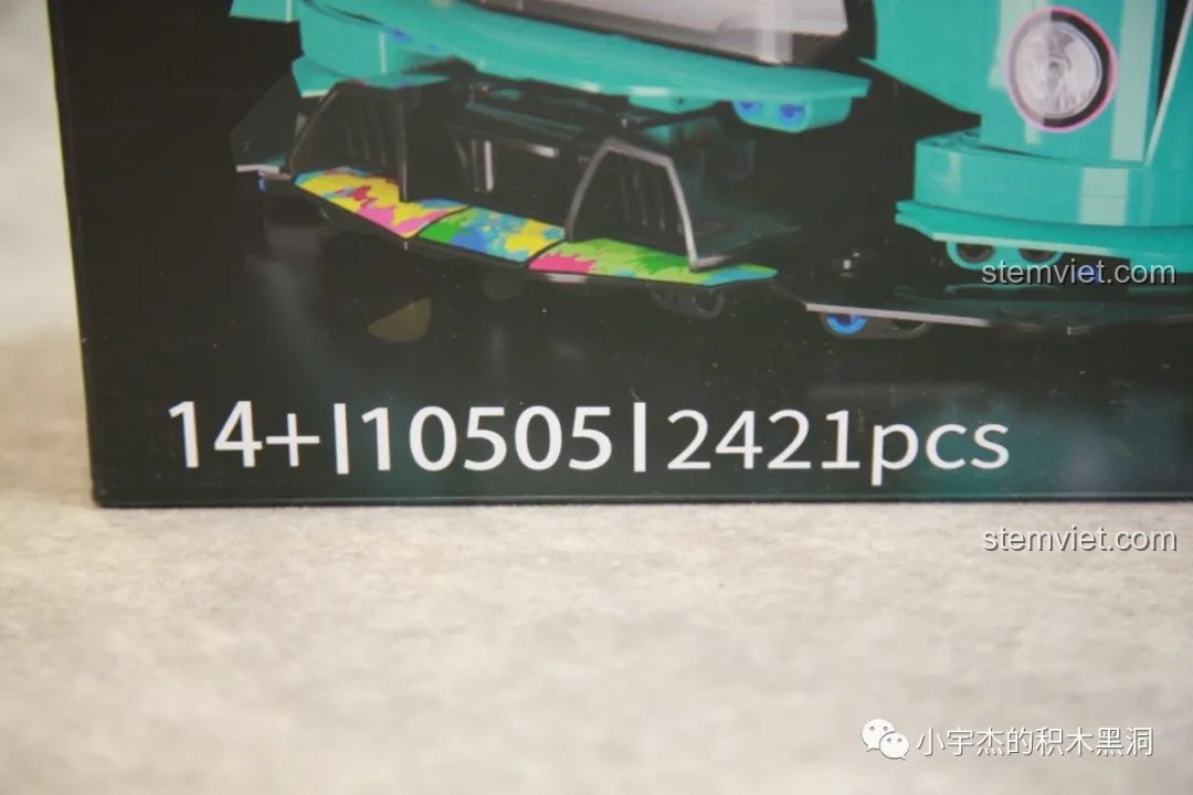 Thông số chi tiết của bộ K-Box 10505: 2421 chi tiết, phù hợp cho người chơi từ 14 tuổi trở lên.