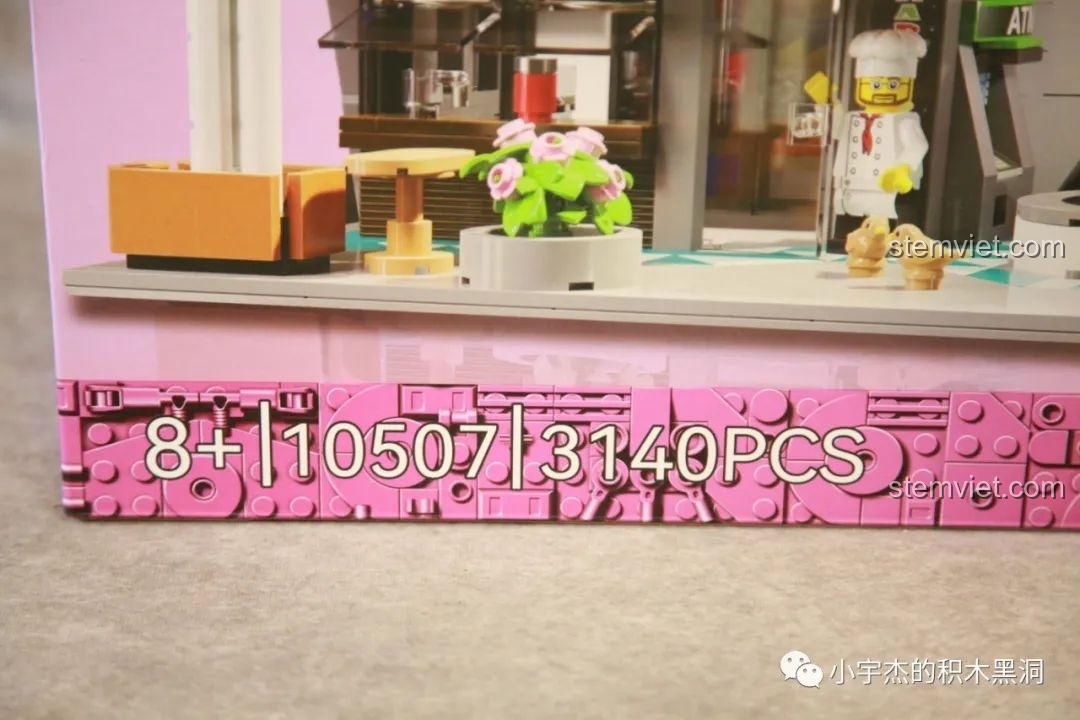 Thông tin chi tiết về mã sản phẩm 10507 và số lượng 3140 chi tiết của bộ lắp ráp K-Box.