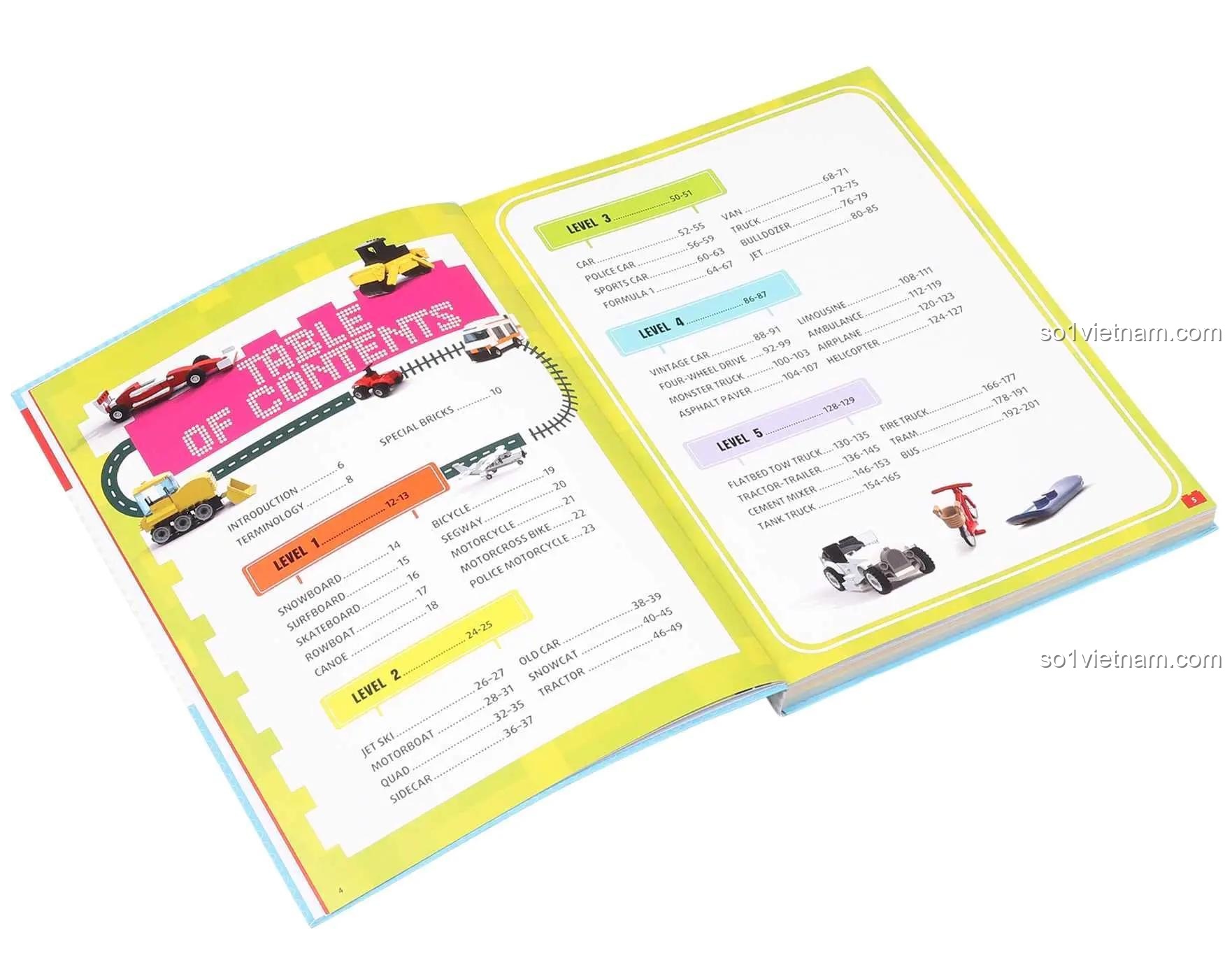 Mục lục sách hướng dẫn lắp ghép LEGO® Thunder Bay Press, giới thiệu nhiều mẫu lắp ráp cho trẻ 6 tuổi, giá tiết kiệm.