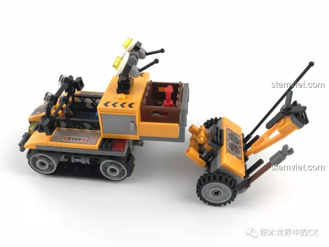 Tính năng tháo rời phần đuôi của xe cứu hộ Sembo SD9511, cho thấy sự linh hoạt trong thiết kế của bộ lắp ráp.