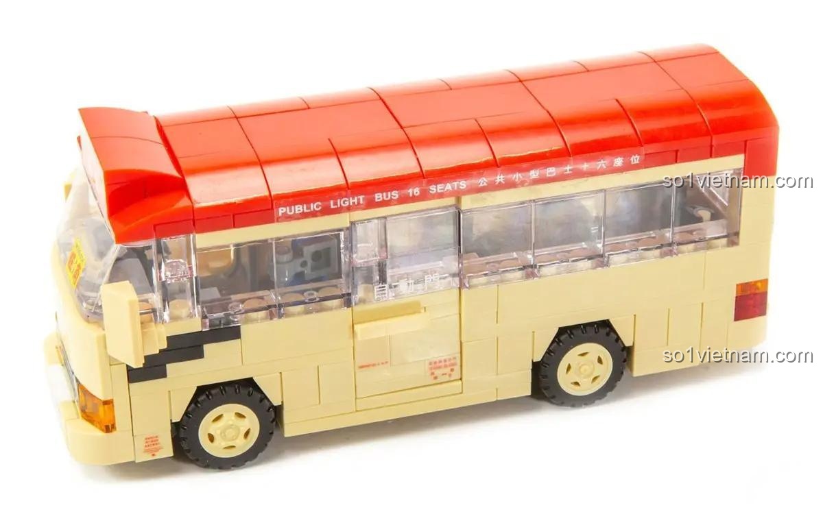 bộ đồ chơi Tiny ATBRC002 Xe buýt nhỏ Toyota Coaster, mô hình xe buýt Hồng Kông, đồ chơi xây dựng cho học sinh cấp 3