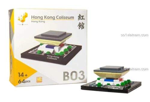 đồ chơi mô hình Tiny ATBRC011, hộp đồ chơi Hồng Kông Coliseum, 64 mảnh ghép, cho thanh niên 14 tuổi, chất lượng cao