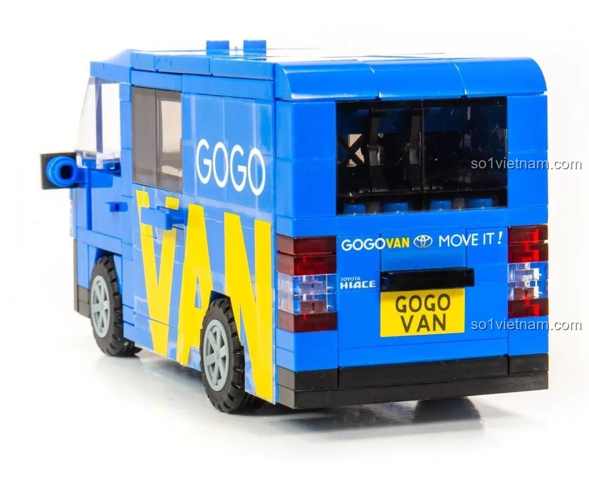 Xe tải nhỏ GOGOVAN 017, bộ lắp ghép Xe Toyota Hiace GOGOVAN ATBRC017 với cốp mở, 218 chi tiết, cho thanh niên 14 tuổi, giá hời