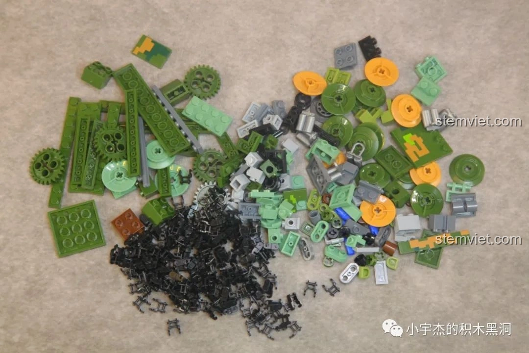 Toàn bộ mảnh ghép từ túi số 2 của bộ đồ chơi Panlos Brick 639010 Xe Bọc Thép 04A